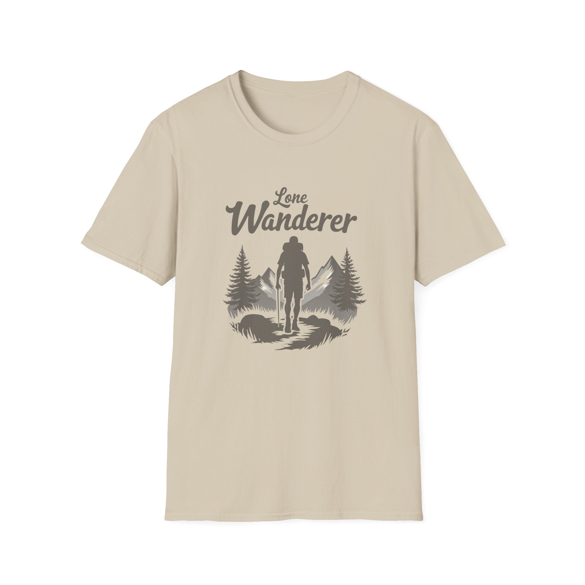 Lone Wanderer T-Shirt | Hiking Forest Silhouette