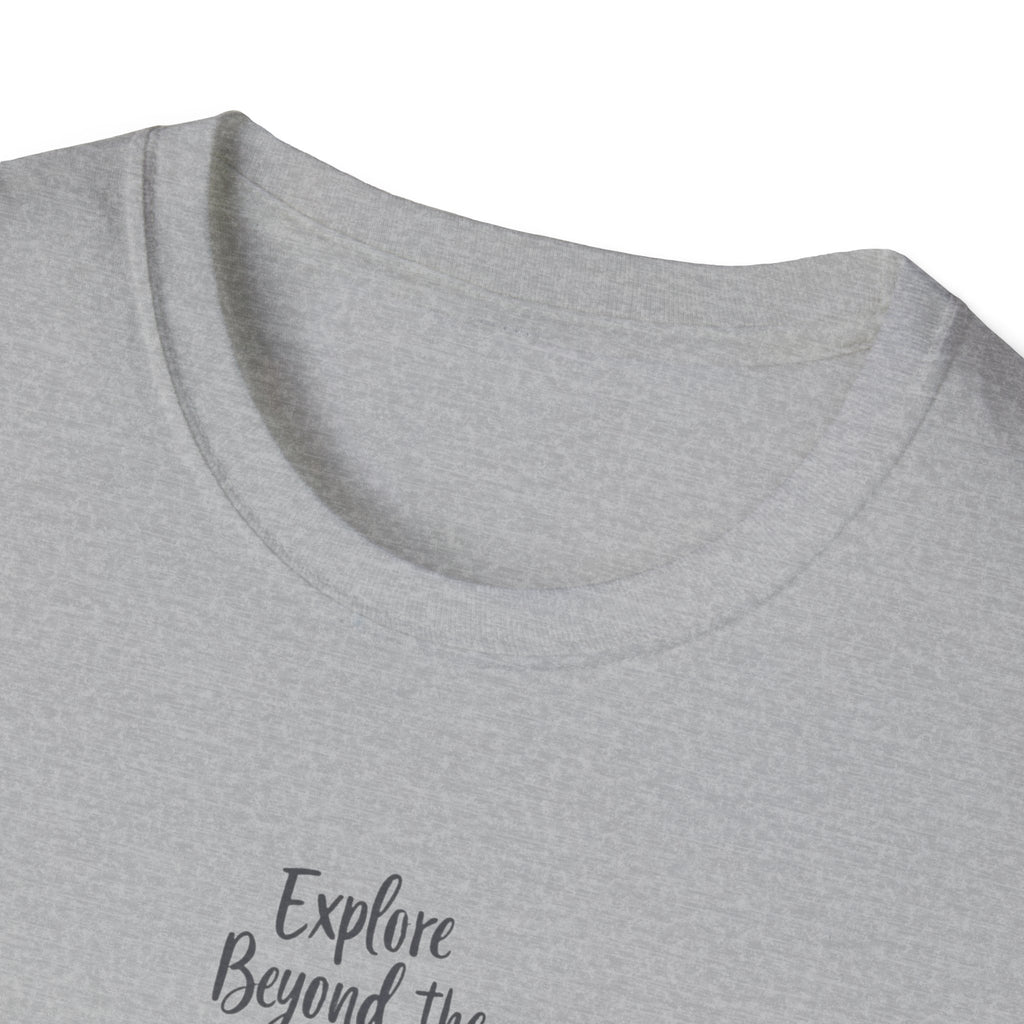 Explore Beyond the Horizon T-Shirt | Sunset Silhouette Adventure