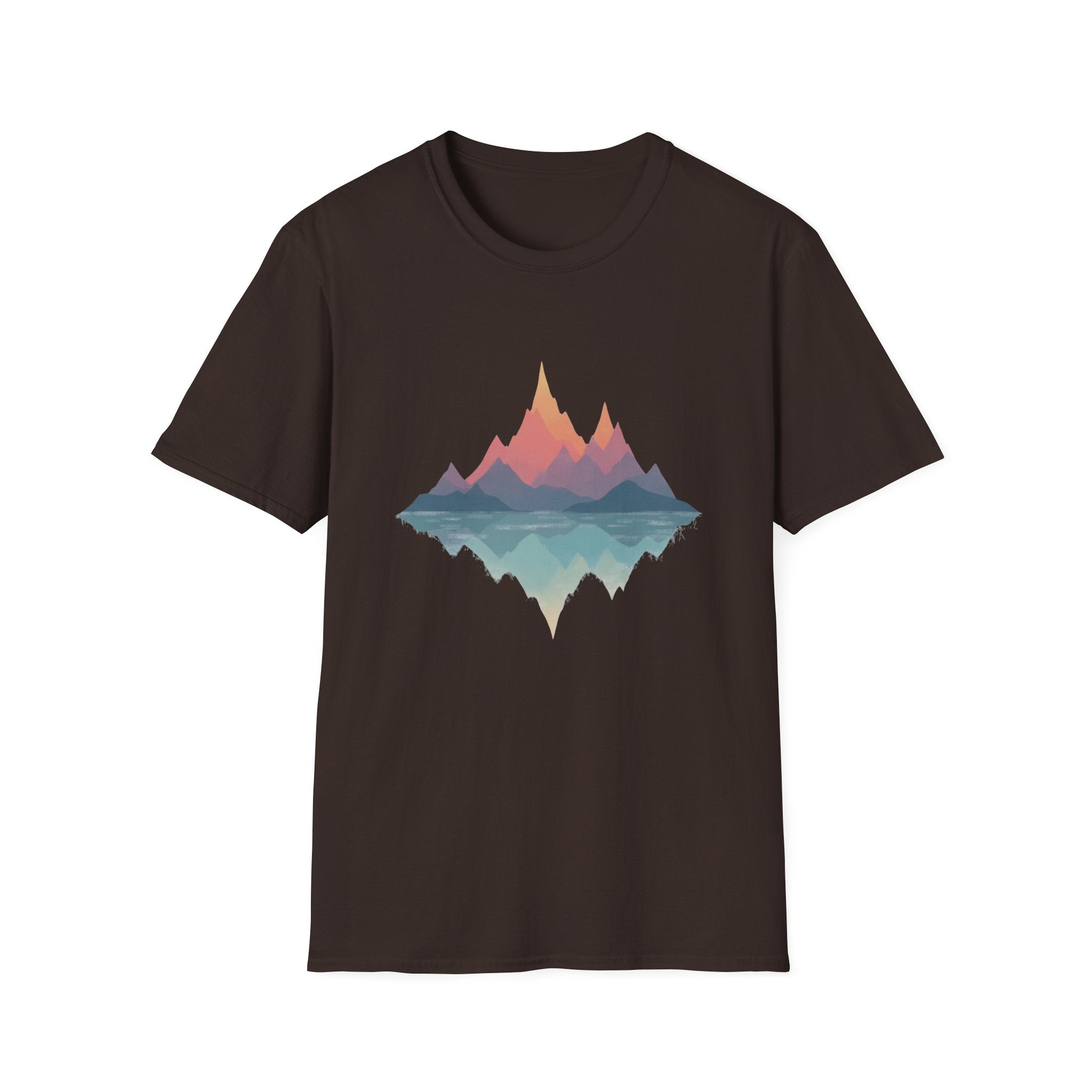 Retro Peaks Reflection T-Shirt | Minimal Nature Tee