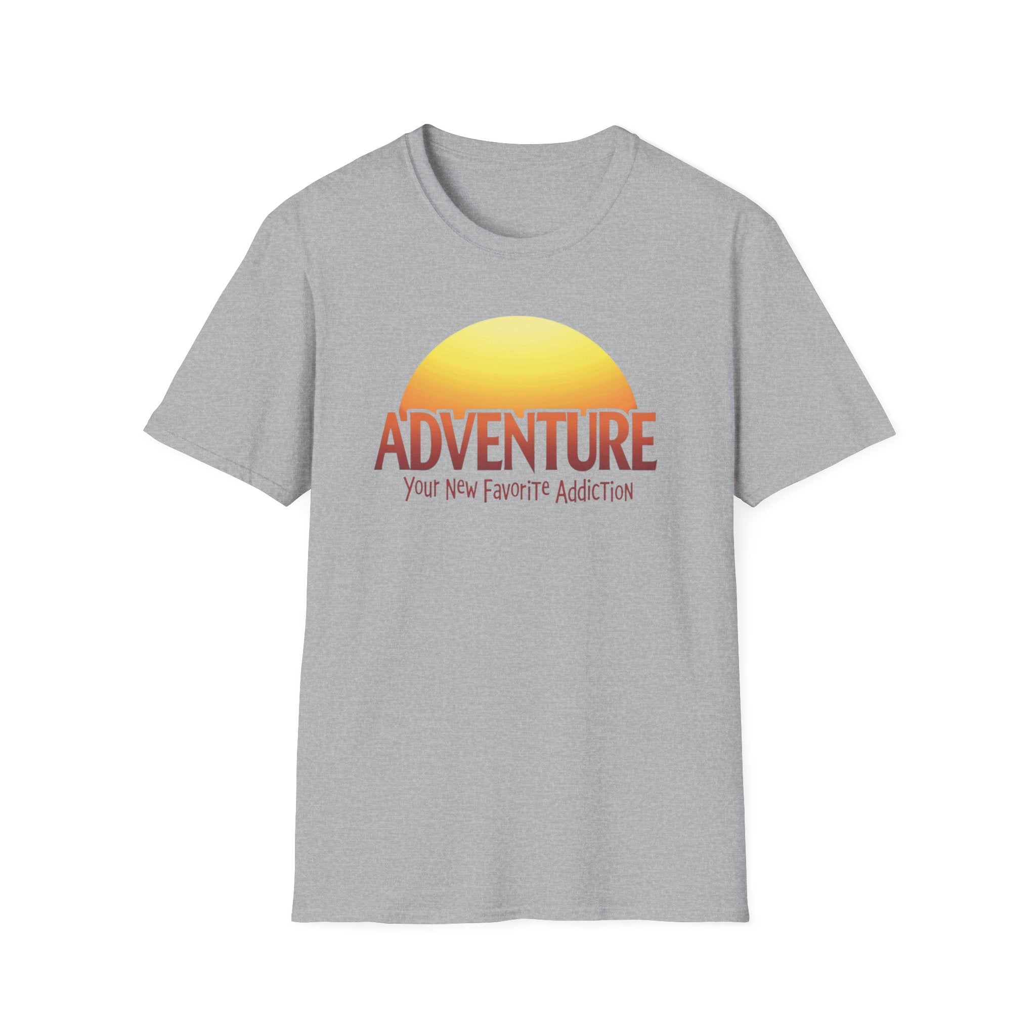 Adventure Your New Favorite Addiction Retro Horizon Typography T-Shirt