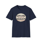 Explore Beyond the Horizon T-Shirt | Adventure Compass Graphic