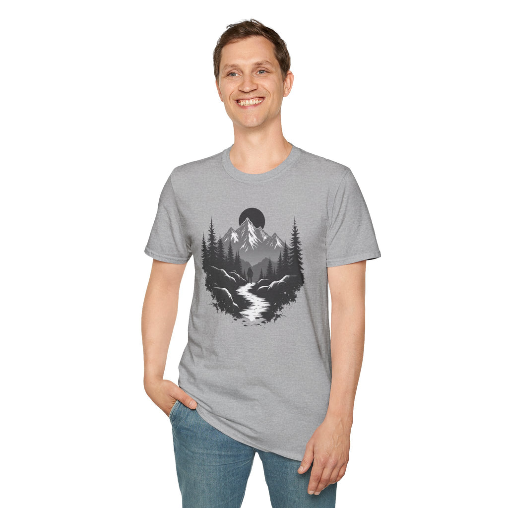 Mountain Landscape T-Shirt | Forest River Night Scene