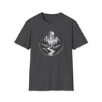 Mountain Moon Hiker T-Shirt | Forest Trail Graphic