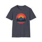 Retro Mountain Sunset Vibes | Vintage Outdoor Nature Tee