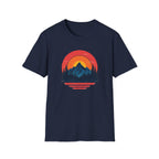Retro Mountain Sunset Vibes | Vintage Outdoor Nature Tee