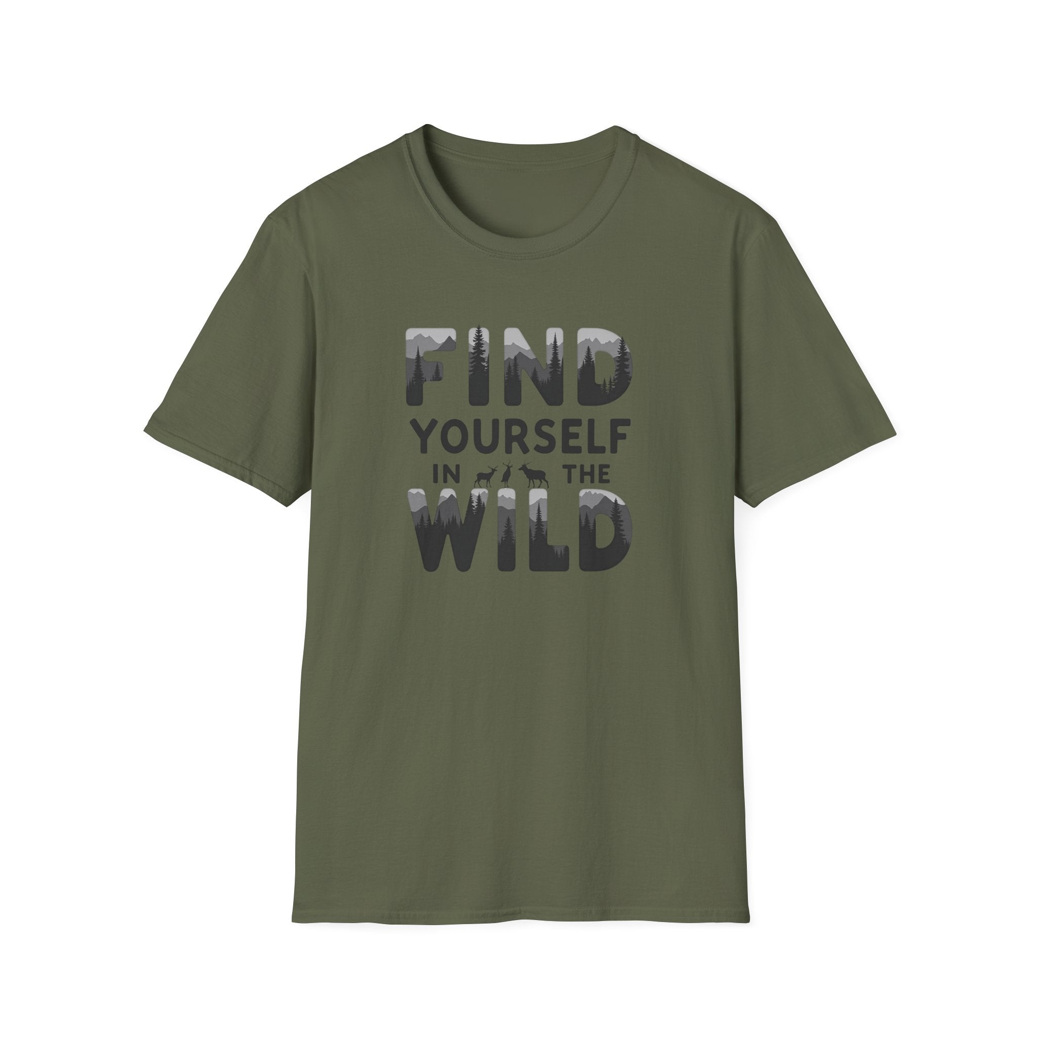 Find Yourself in the Wild T-Shirt | Adventure Typography Tee