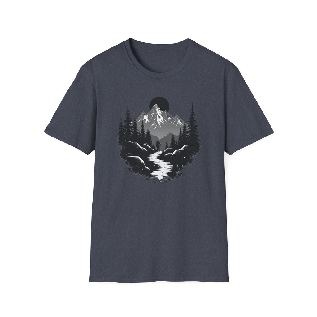Mountain Landscape T-Shirt | Forest River Night Scene