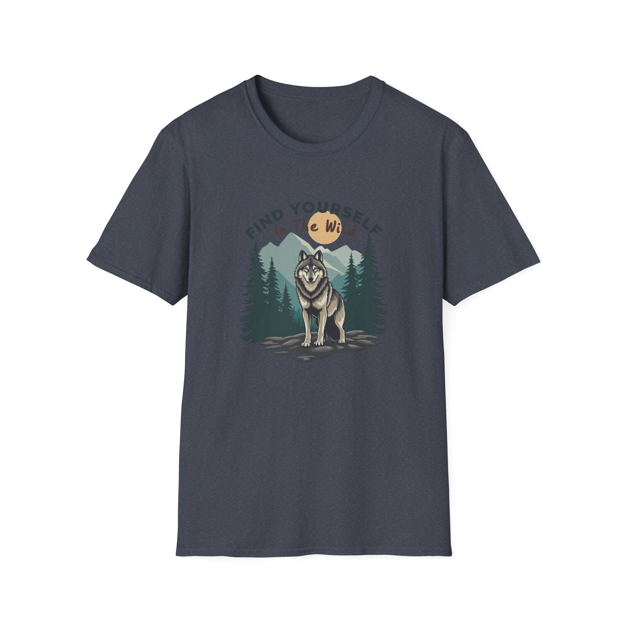 Find Yourself in the Wild | Lone Wolf Forest Adventure T-Shirt