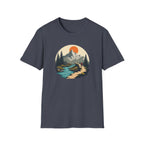Mountain River Scene T-Shirt | Hiking Nature Graphic