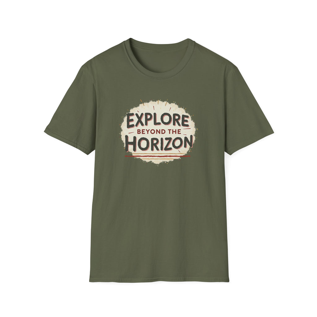 Explore Beyond the Horizon T-Shirt | Adventure Compass Graphic