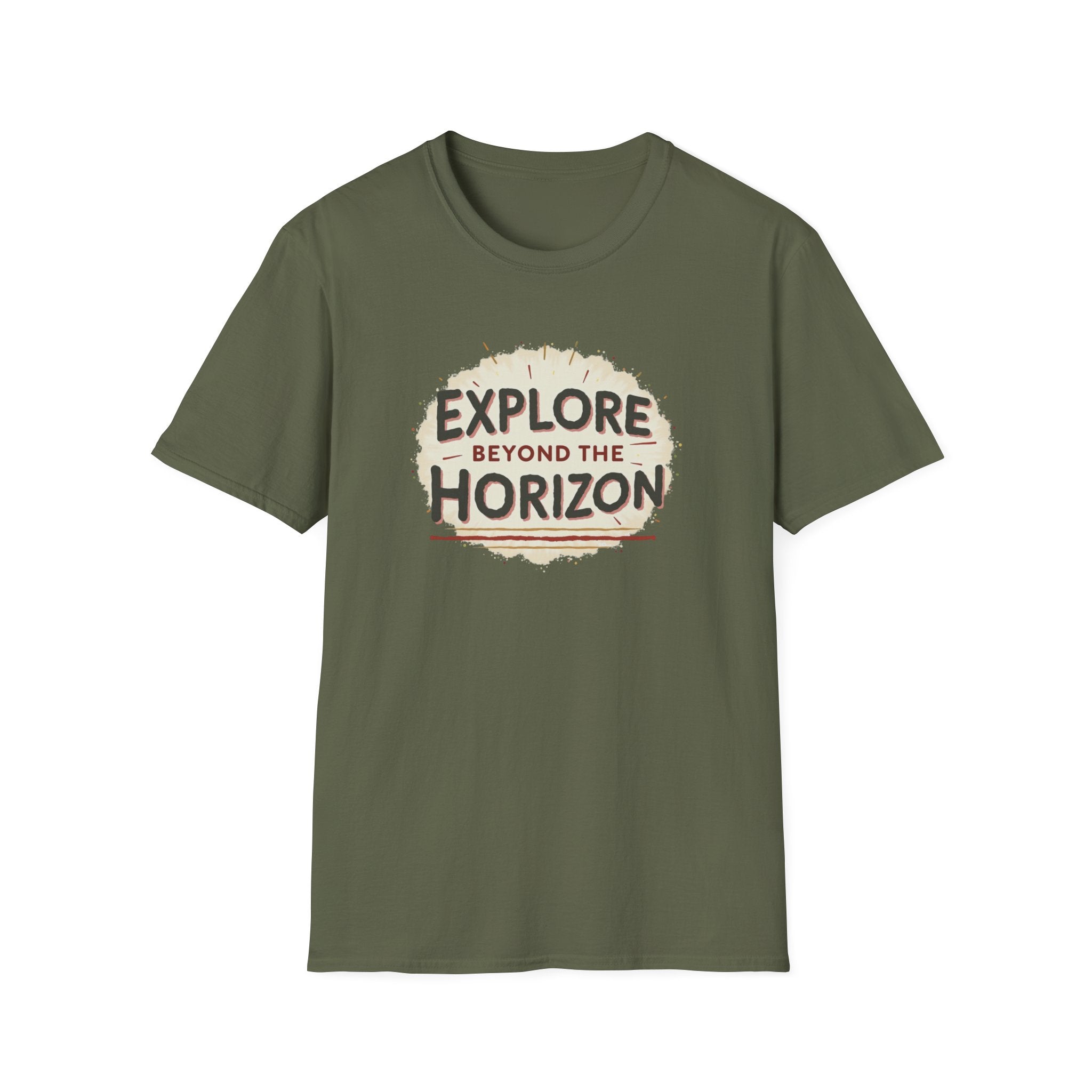 Explore Beyond the Horizon T-Shirt | Adventure Compass Graphic