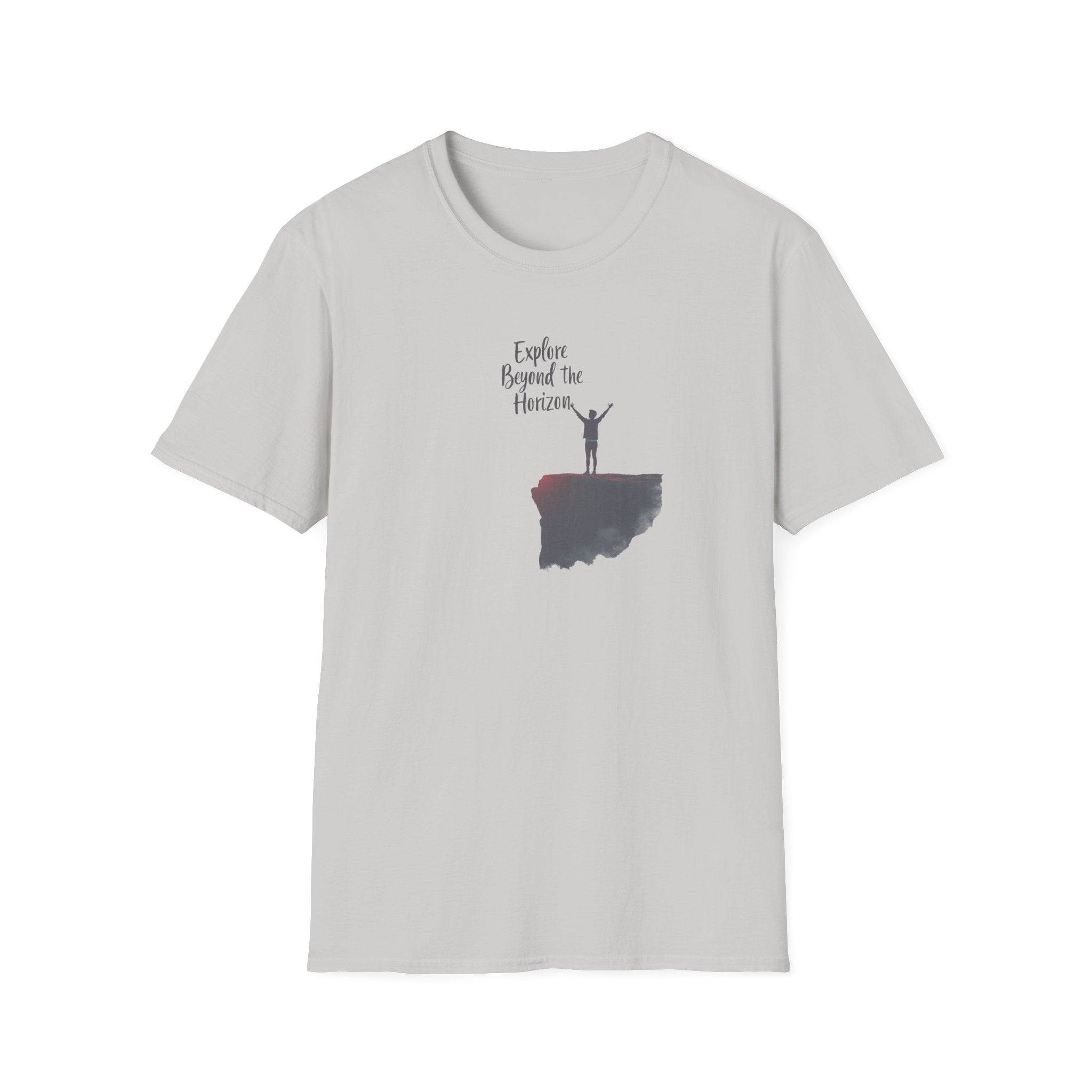 Explore Beyond the Horizon T-Shirt | Sunset Silhouette Adventure