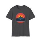 Retro Mountain Sunset Vibes | Vintage Outdoor Nature Tee