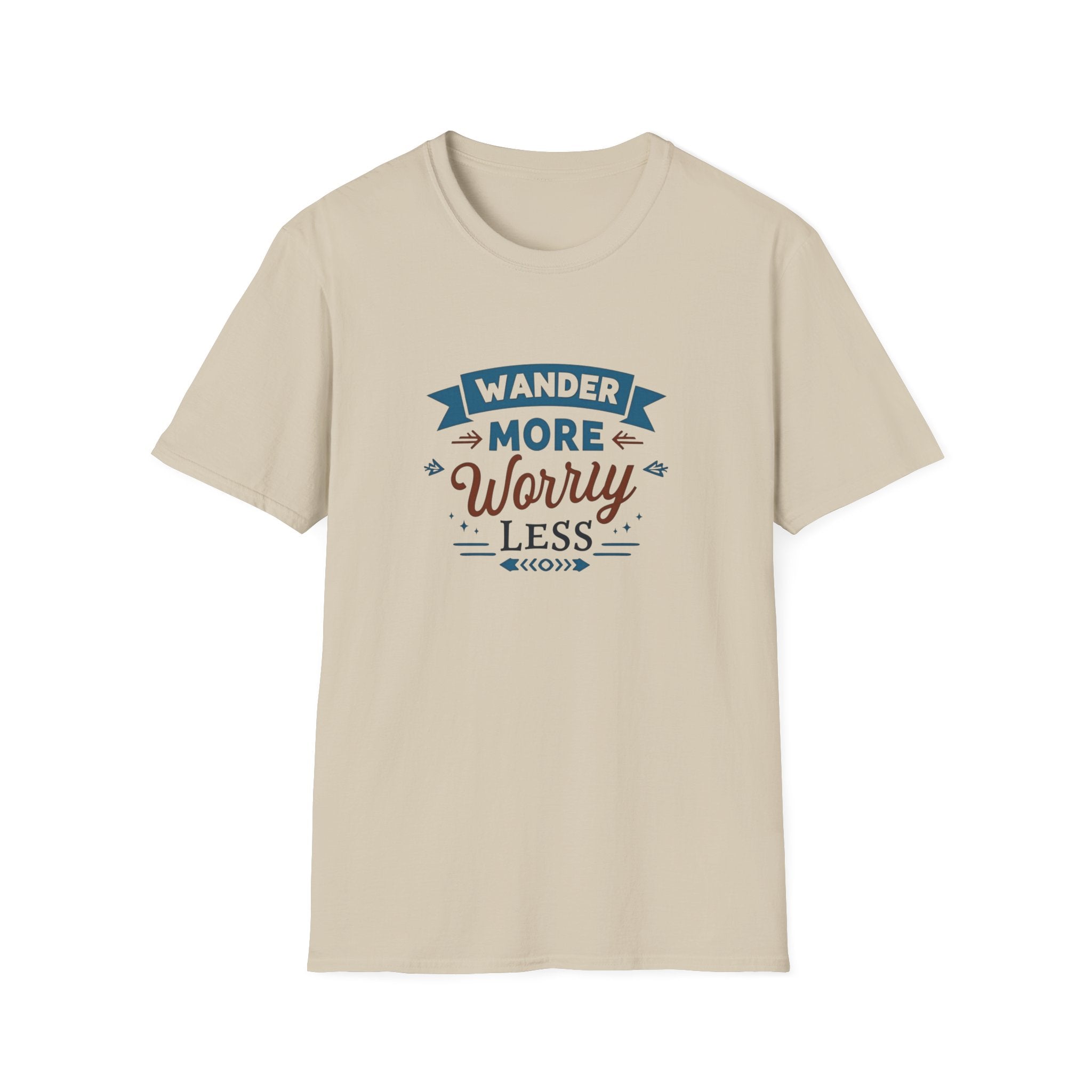 Wander More Worry Less T-Shirt | Travel Quote Tee