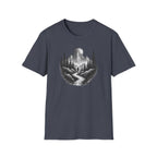 Mountain Moon Hiker T-Shirt | Forest Trail Graphic