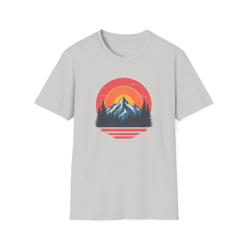 Retro Mountain Sunset Vibes | Vintage Outdoor Nature Tee