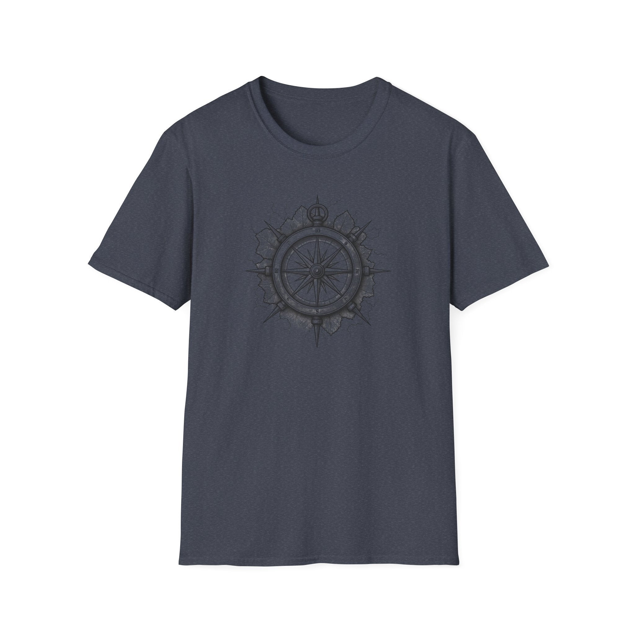 Compass Tattoo Style T-Shirt | Navigation Design