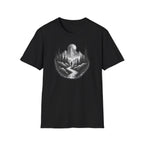 Mountain Moon Hiker T-Shirt | Forest Trail Graphic