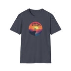 Explore Beyond the Horizon T-Shirt | Mountain Sunset Hiker Design