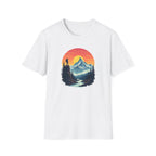 Mountain Sunset Hiker T-Shirt | Retro Nature Landscape
