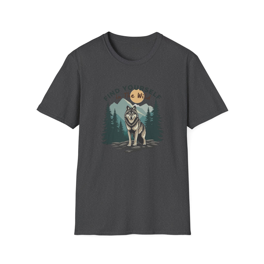 Find Yourself in the Wild | Lone Wolf Forest Adventure T-Shirt