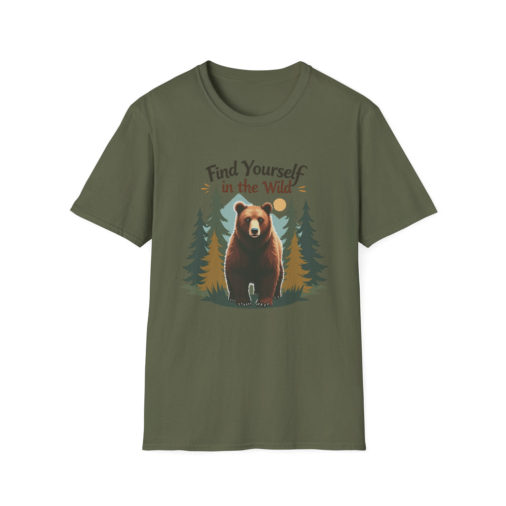 Find Yourself in the Wild | Grizzly Bear Adventure T-Shirt