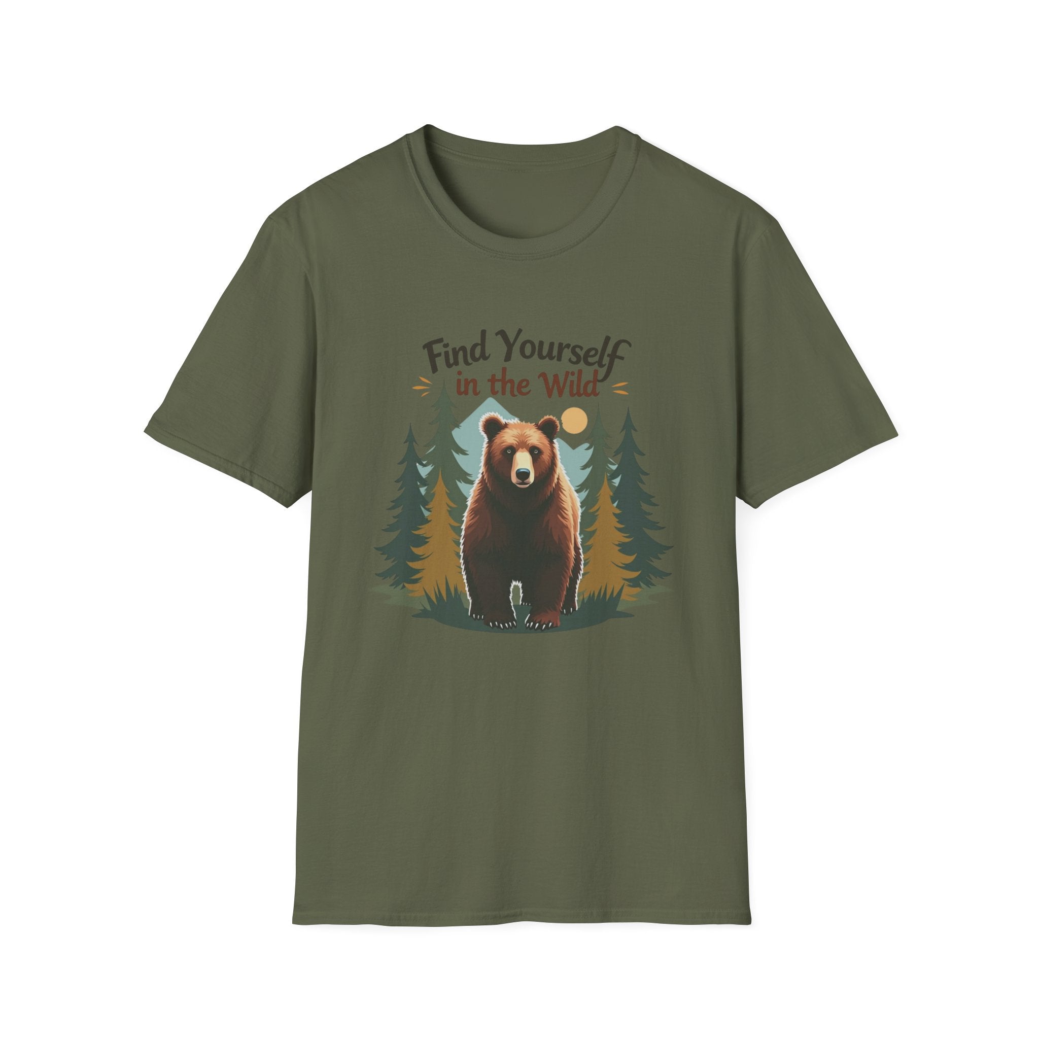 Find Yourself in the Wild | Grizzly Bear Adventure T-Shirt
