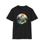 Mountain River Scene T-Shirt | Hiking Nature Graphic