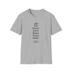 Sky Above Earth Below Peace Within T-Shirt | Minimal Nature Quote