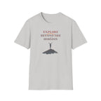 Explore Beyond the Horizon T-Shirt | Mountain Silhouette Typography