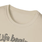 Life Begins at the End of Your Comfort Zone T-Shirt | Motivational Typography