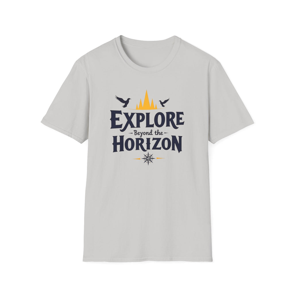 Explore Beyond the Horizon T-Shirt | Adventure Mountains Compass