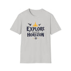 Explore Beyond the Horizon T-Shirt | Adventure Mountains Compass