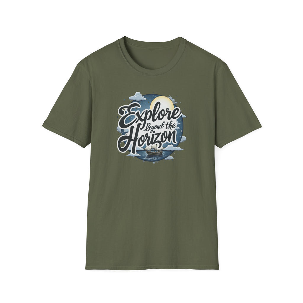 Explore Beyond the Horizon T-Shirt — Adventure Travel Graphic Tee