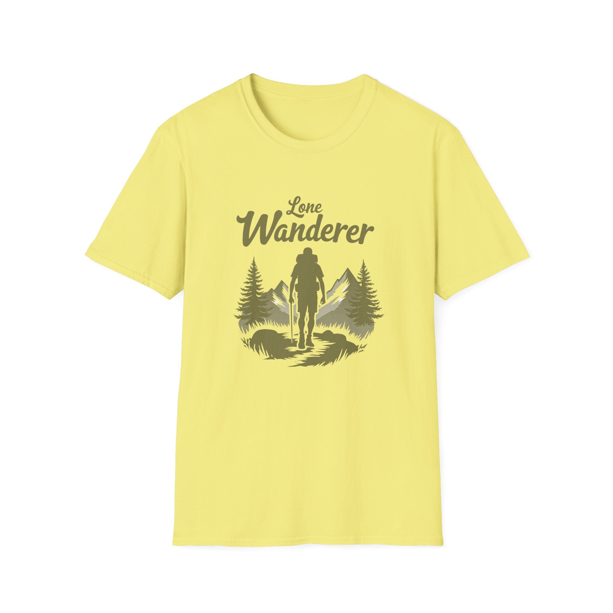 Lone Wanderer T-Shirt | Hiking Forest Silhouette
