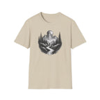 Mountain Moon Hiker T-Shirt | Forest Trail Graphic