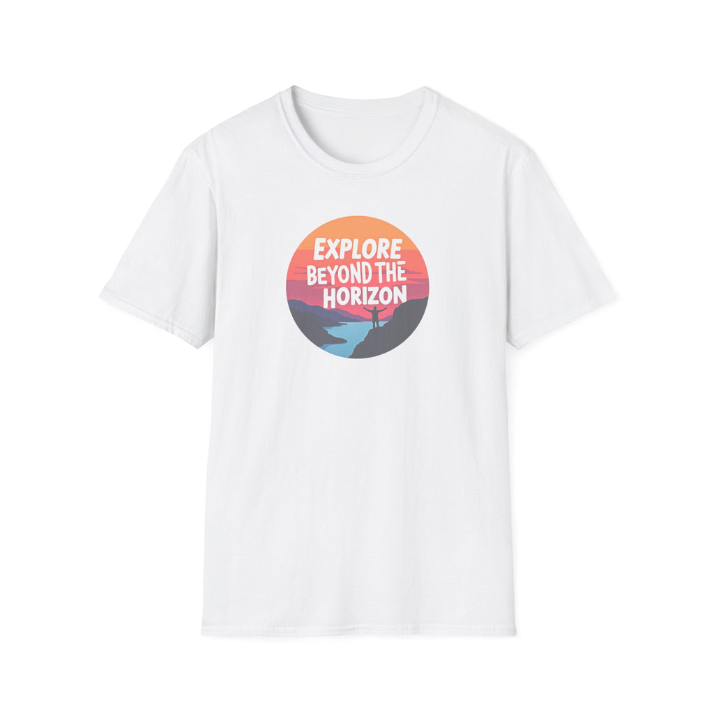 Explore Beyond the Horizon T-Shirt | Sunset Mountain Adventure