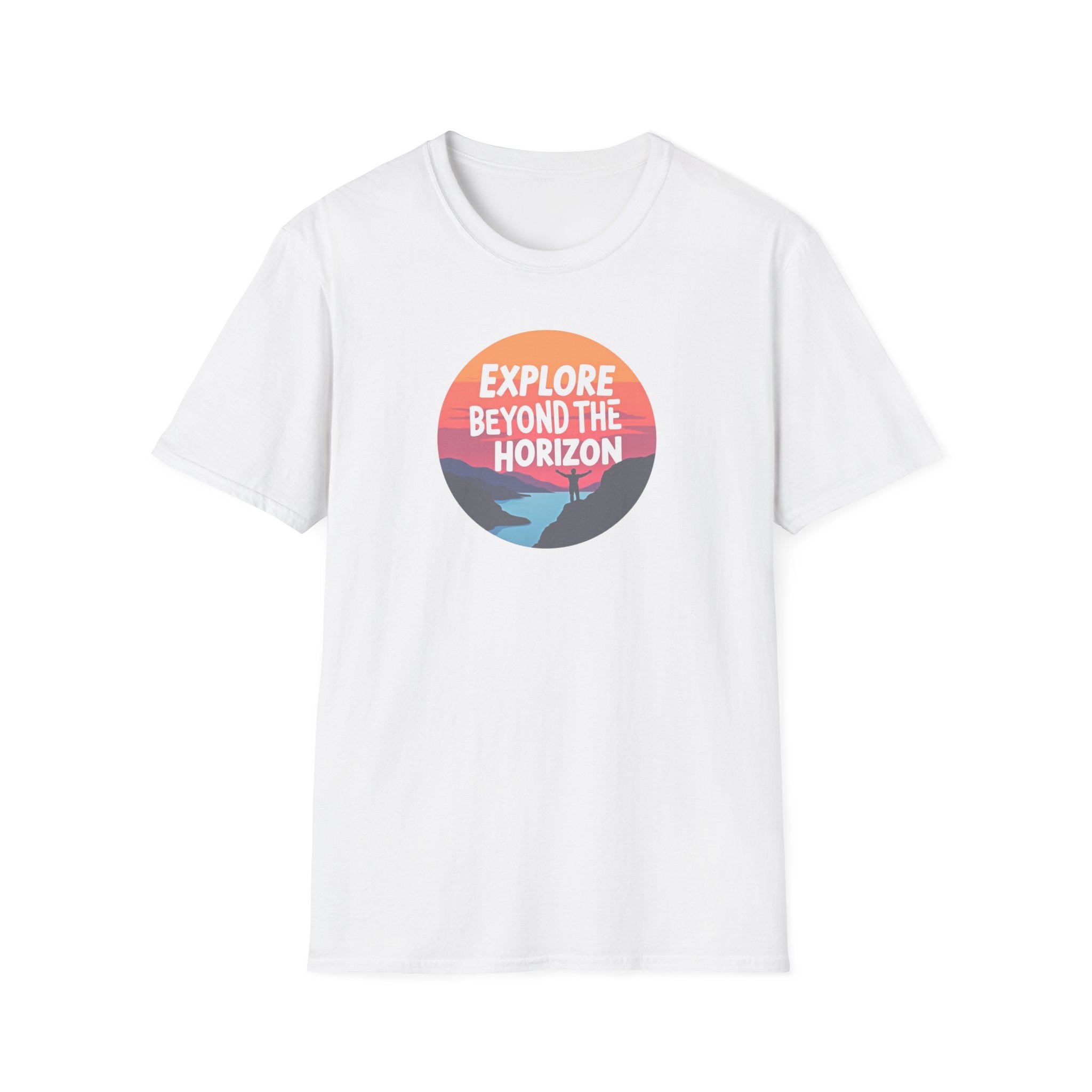 Explore Beyond the Horizon T-Shirt | Sunset Mountain Adventure