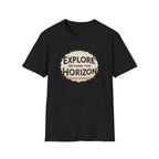 Explore Beyond the Horizon T-Shirt | Adventure Compass Graphic