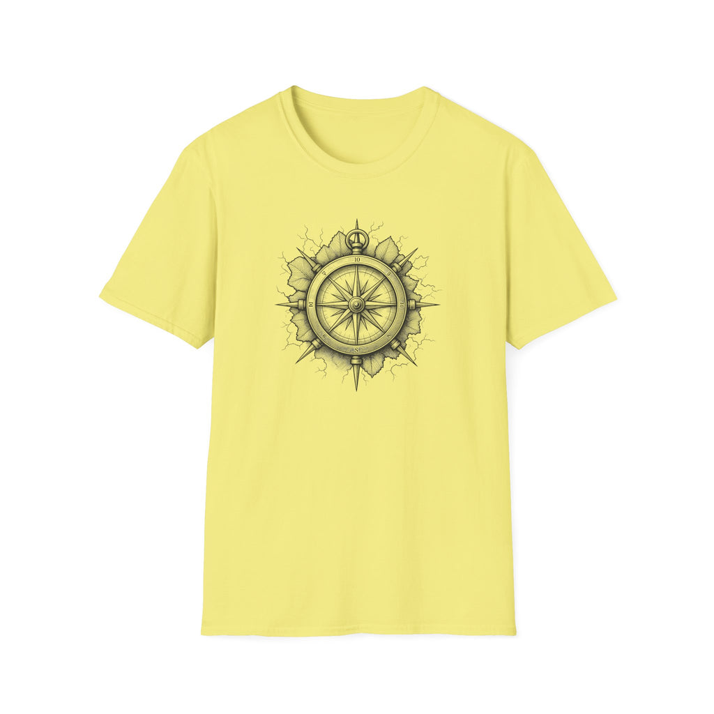 Compass Tattoo Style T-Shirt | Navigation Design
