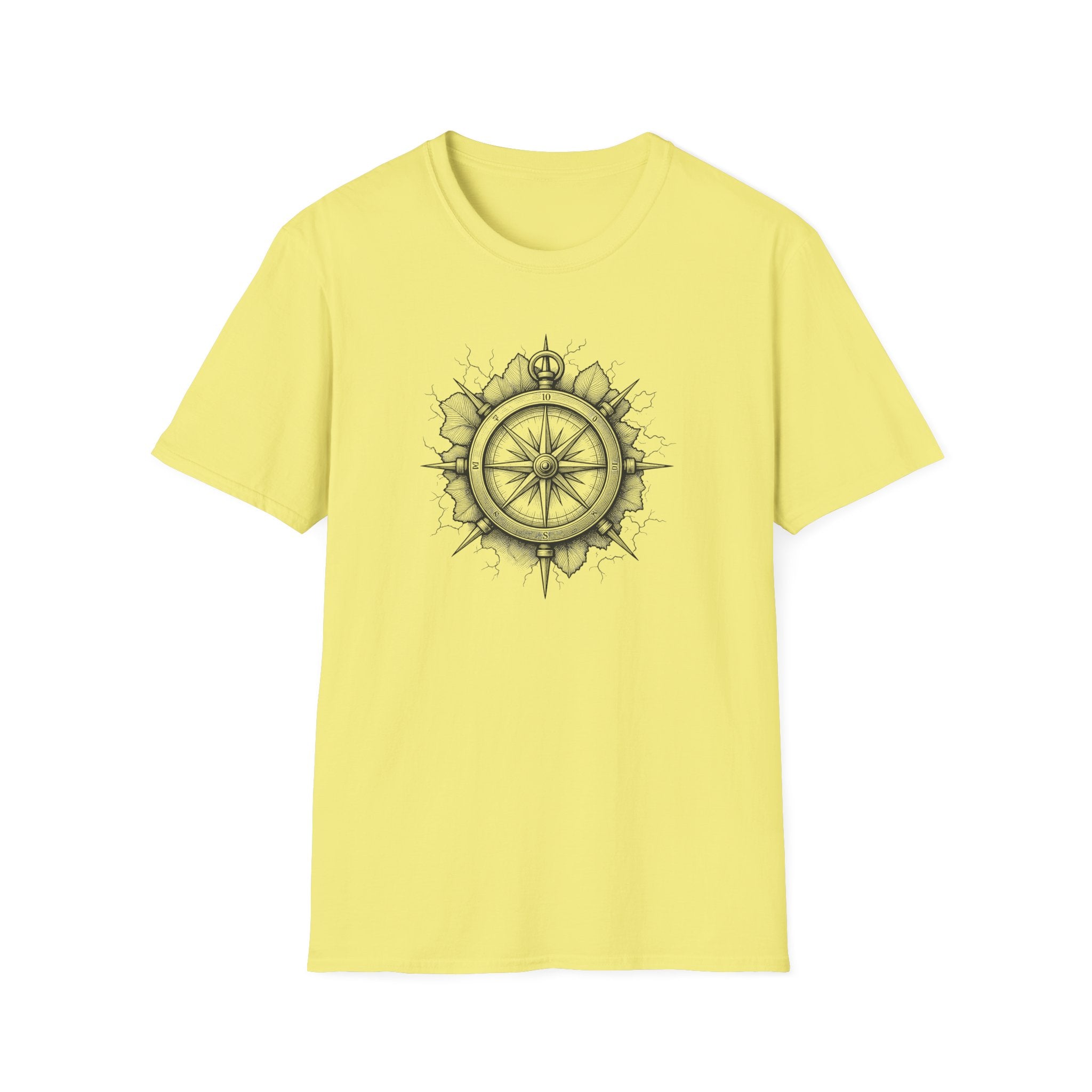 Compass Tattoo Style T-Shirt | Navigation Design