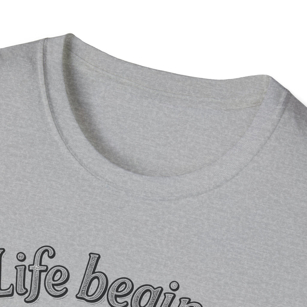 Life Begins at the End of Your Comfort Zone T-Shirt | Motivational Typography