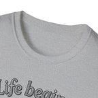 Life Begins at the End of Your Comfort Zone T-Shirt | Motivational Typography