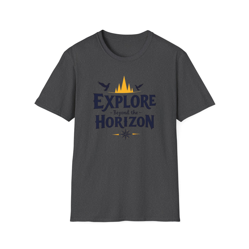 Explore Beyond the Horizon T-Shirt | Adventure Mountains Compass