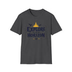 Explore Beyond the Horizon T-Shirt | Adventure Mountains Compass