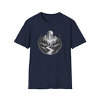 Mountain Moon Hiker T-Shirt | Forest Trail Graphic
