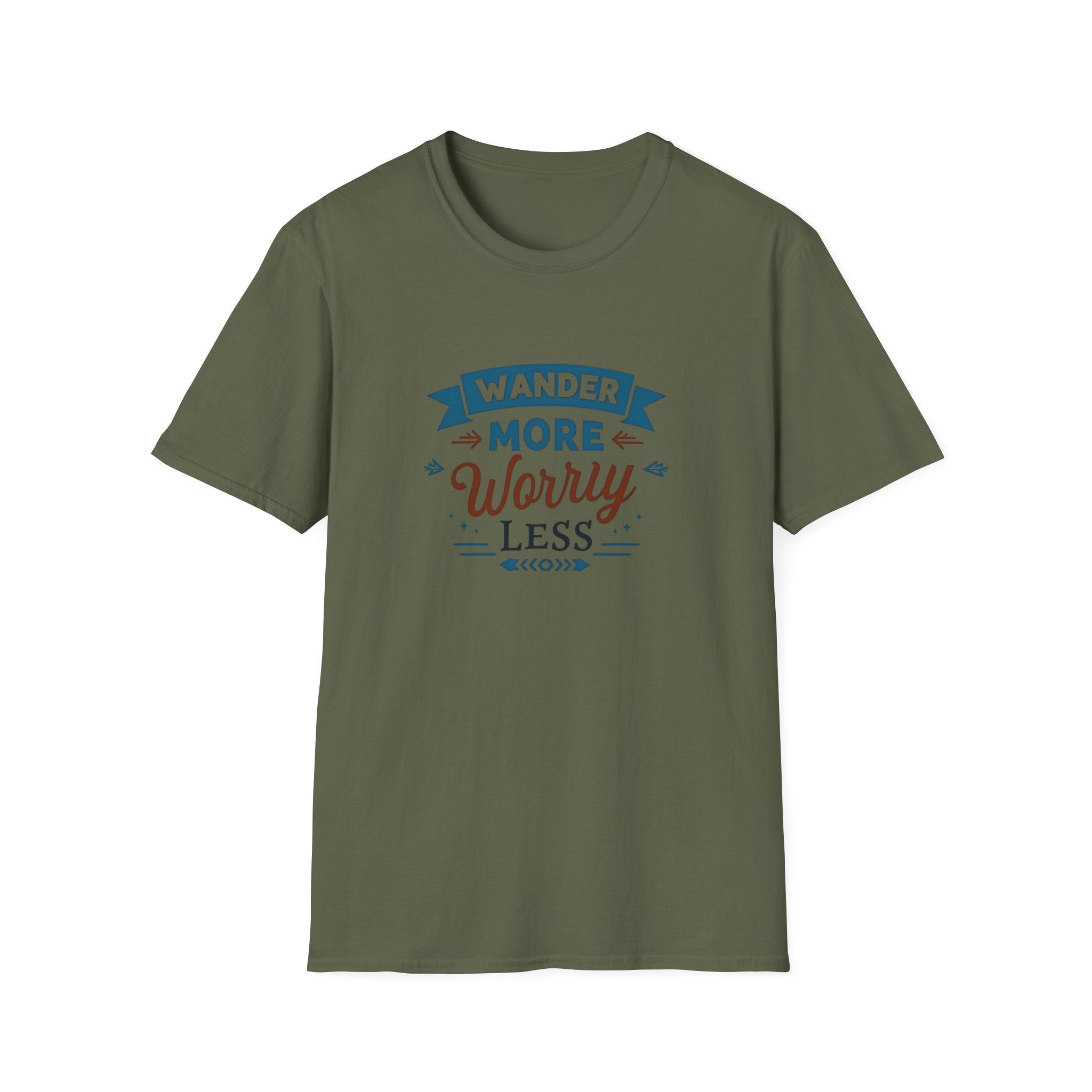 Wander More Worry Less T-Shirt | Travel Quote Tee
