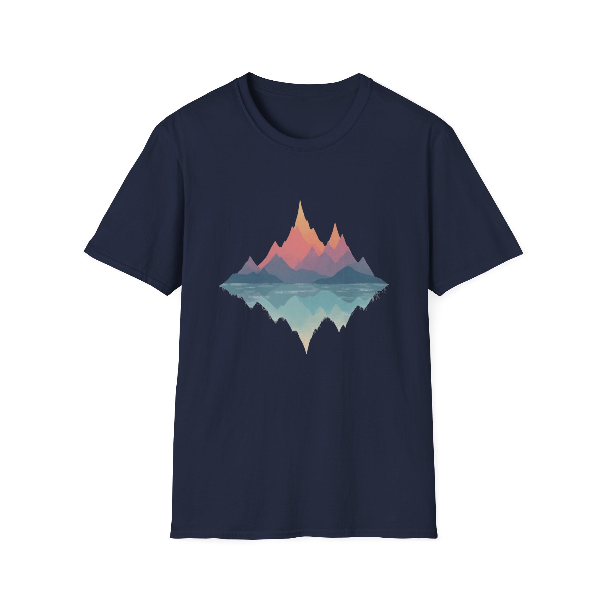 Retro Peaks Reflection T-Shirt | Minimal Nature Tee