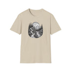 Mountain Road Etched Illustration T-Shirt | Scenic Forest Landscape