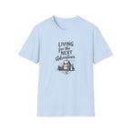 Living for the Next Adventure T-Shirt | Backpack Camping Illustration